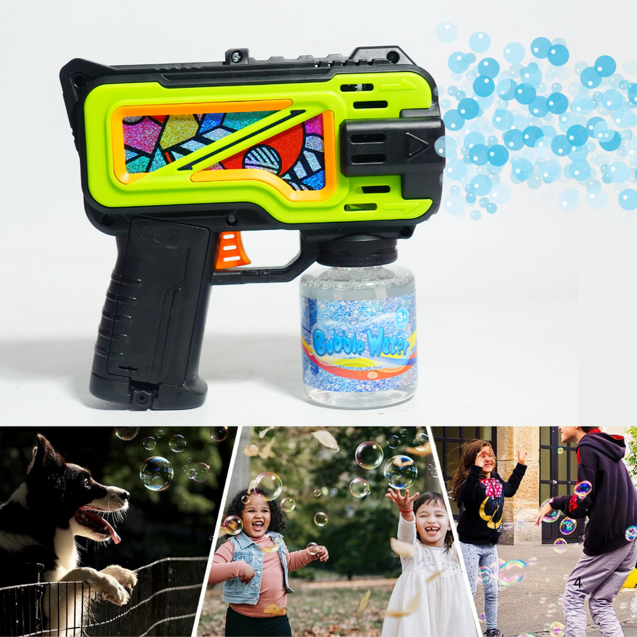 Artist Bubble Gun | Colorful Bubble Blower Toy with Lights & Music | Automatic Bubble Maker for Kids