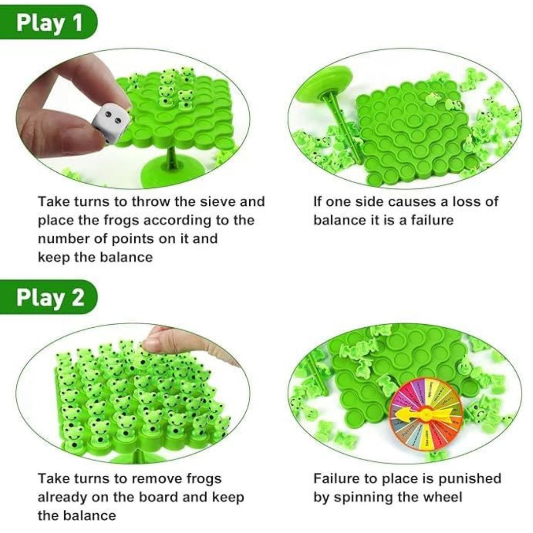 Frog Balance Game | Two-Player Montessori Balance Board Game