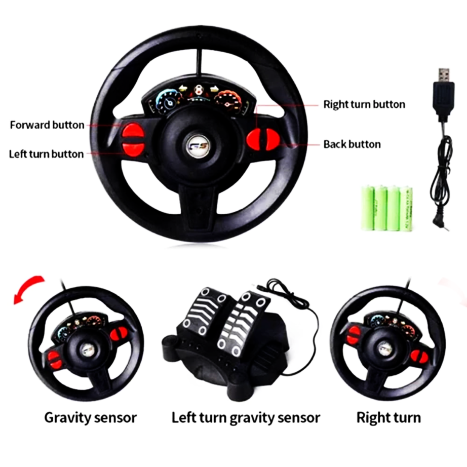 KidsBestie Super Fast BMW R/C Remote Control Racing Car with Steering Wheel & Pedals