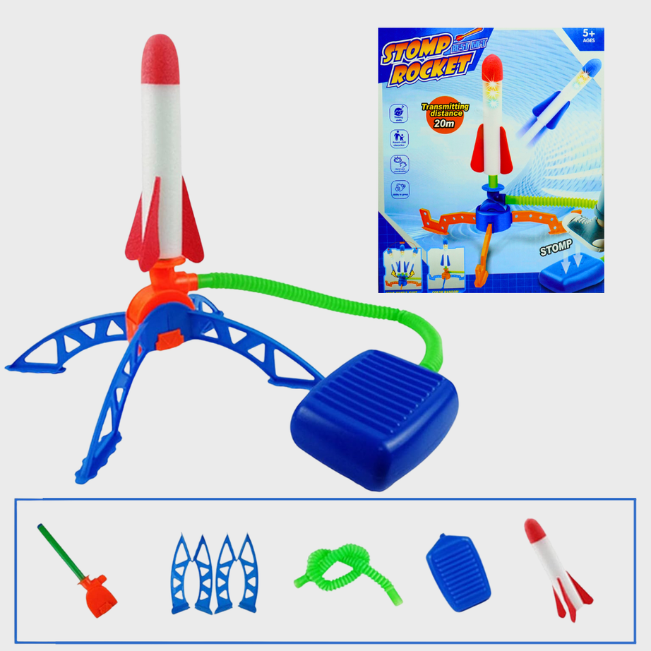 Stomp Rocket | Launch Distance up to 20 Meters | Outdoor Fun Toy for Kids