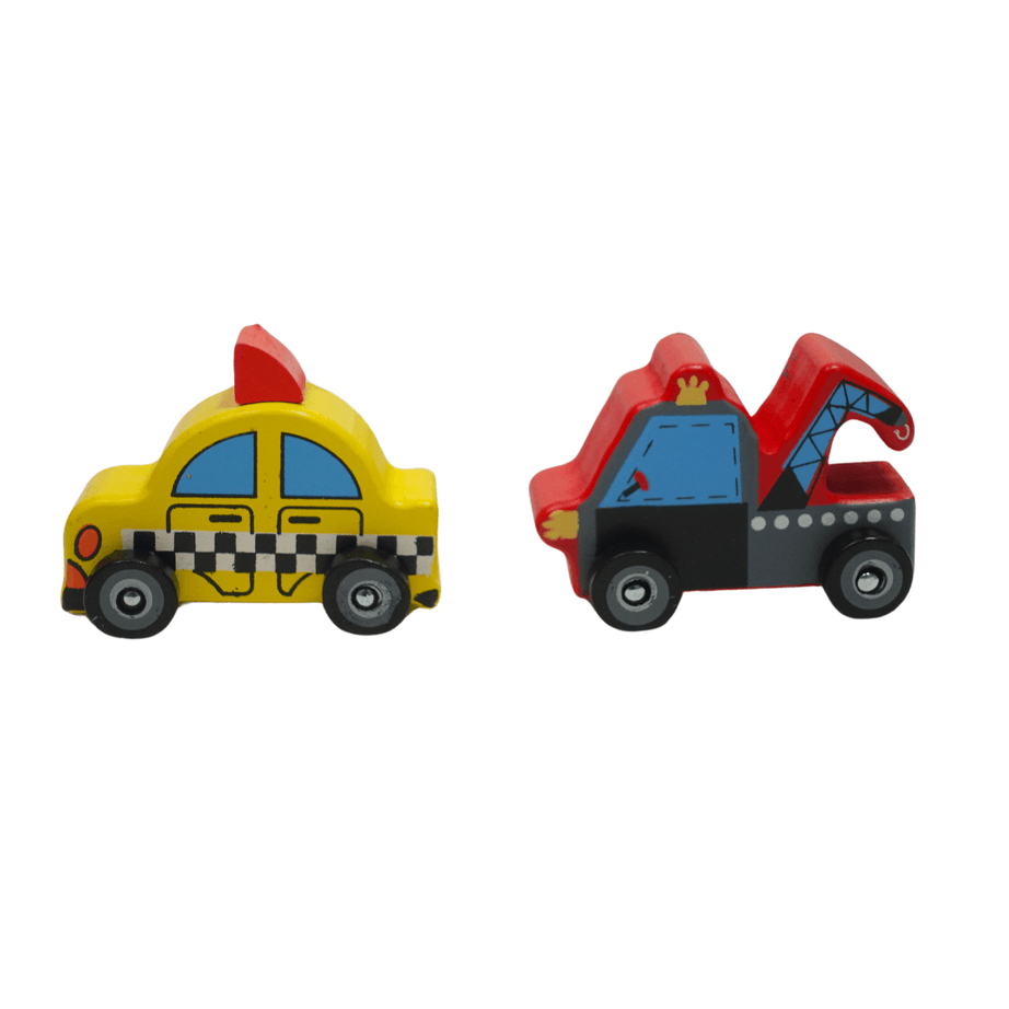 5 Cute Medium Wooden Cars for Kids Age 3+(Random design will be send) - Kids Bestie
