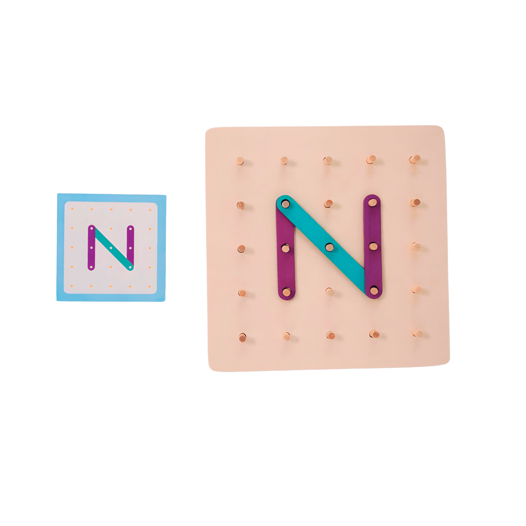 50 Pieces Montessori Nail Wooden Board - Kids Bestie