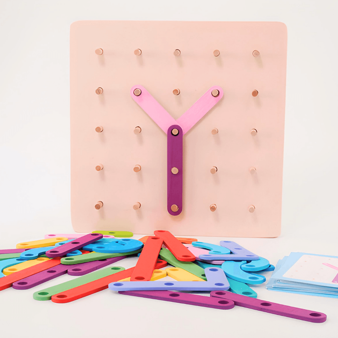 50 Pieces Montessori Nail Wooden Board - Kids Bestie