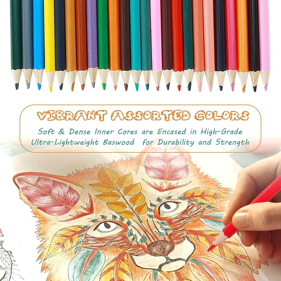 Kids Creative Art Combo Set – Painting Roll, Rollable Crayons & 12-Shade Colour Pencils