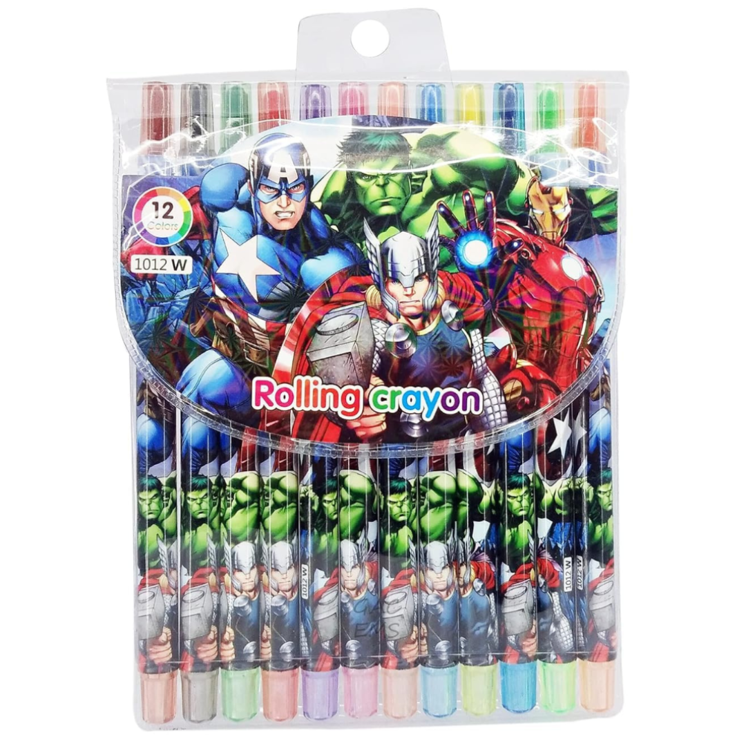 Kids Creative Art Combo Set – Painting Roll, Rollable Crayons & 12-Shade Colour Pencils