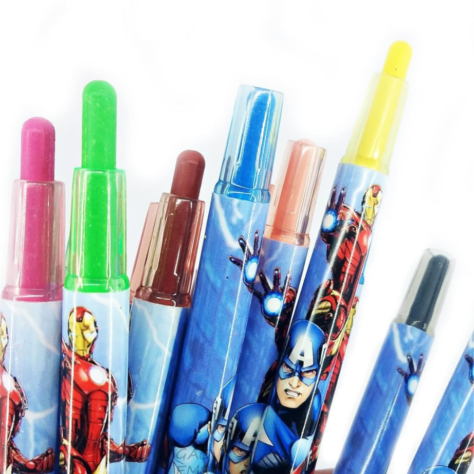 Kids Creative Art Combo Set – Painting Roll, Rollable Crayons & 12-Shade Colour Pencils