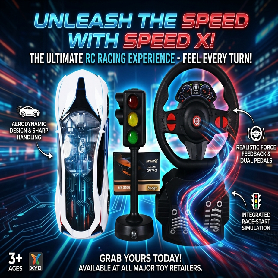 KidsBestie Super Fast BMW R/C Remote Control Racing Car with Steering Wheel & Pedals