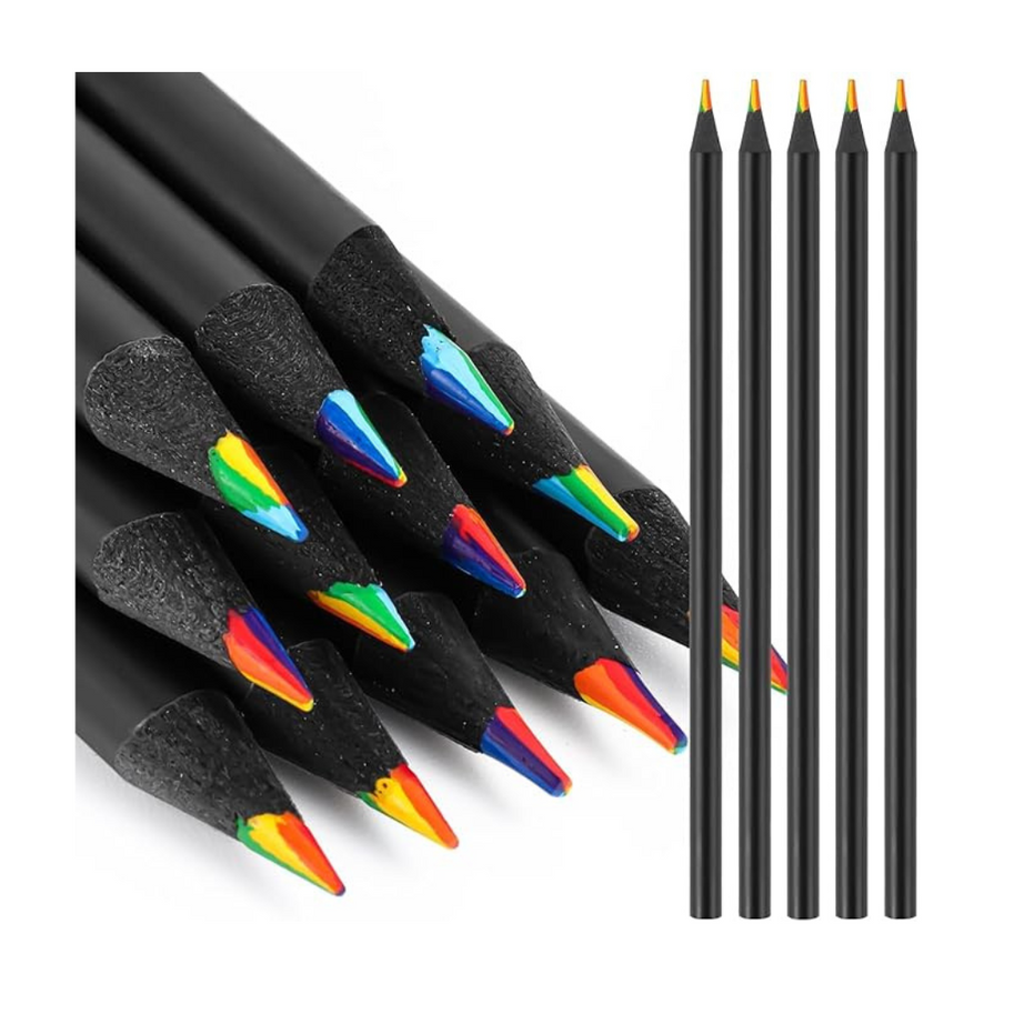 7 in 1 Rainbow Pencils for Kids(Pack of 12)