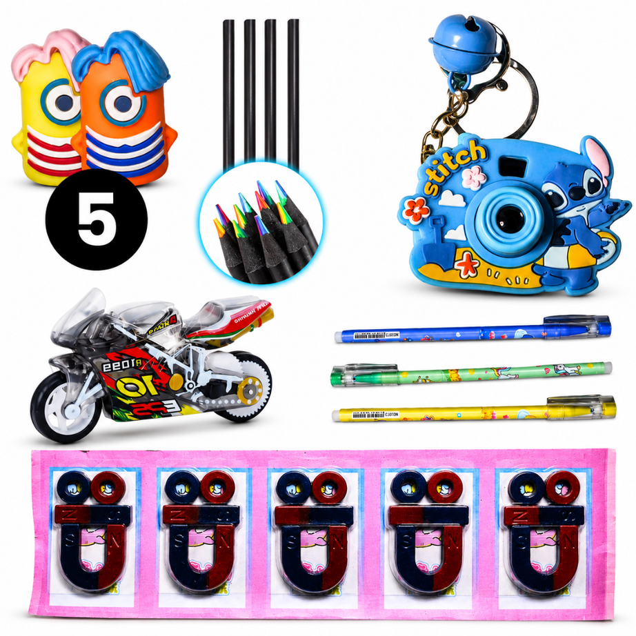 75+ Items KidsBestie Ultimate Toys, Games & Stationery Mega Combo Pack for Kids
