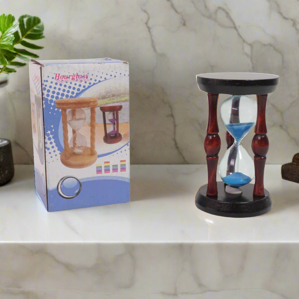 Kidsbestie-5 Min Hourglass Wooden Frame Sand Timer