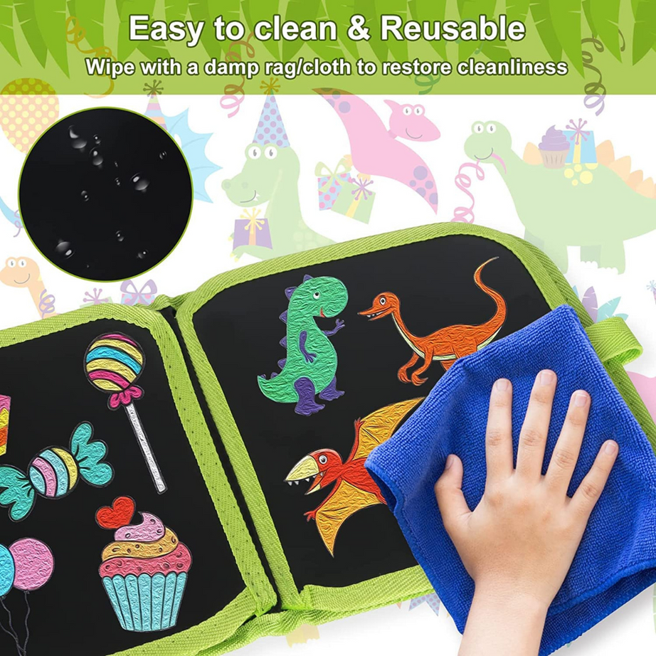 Set of 1 Plastic Reusable & Erasable Doodle Slate | Painting & Drawing Kit for Kids