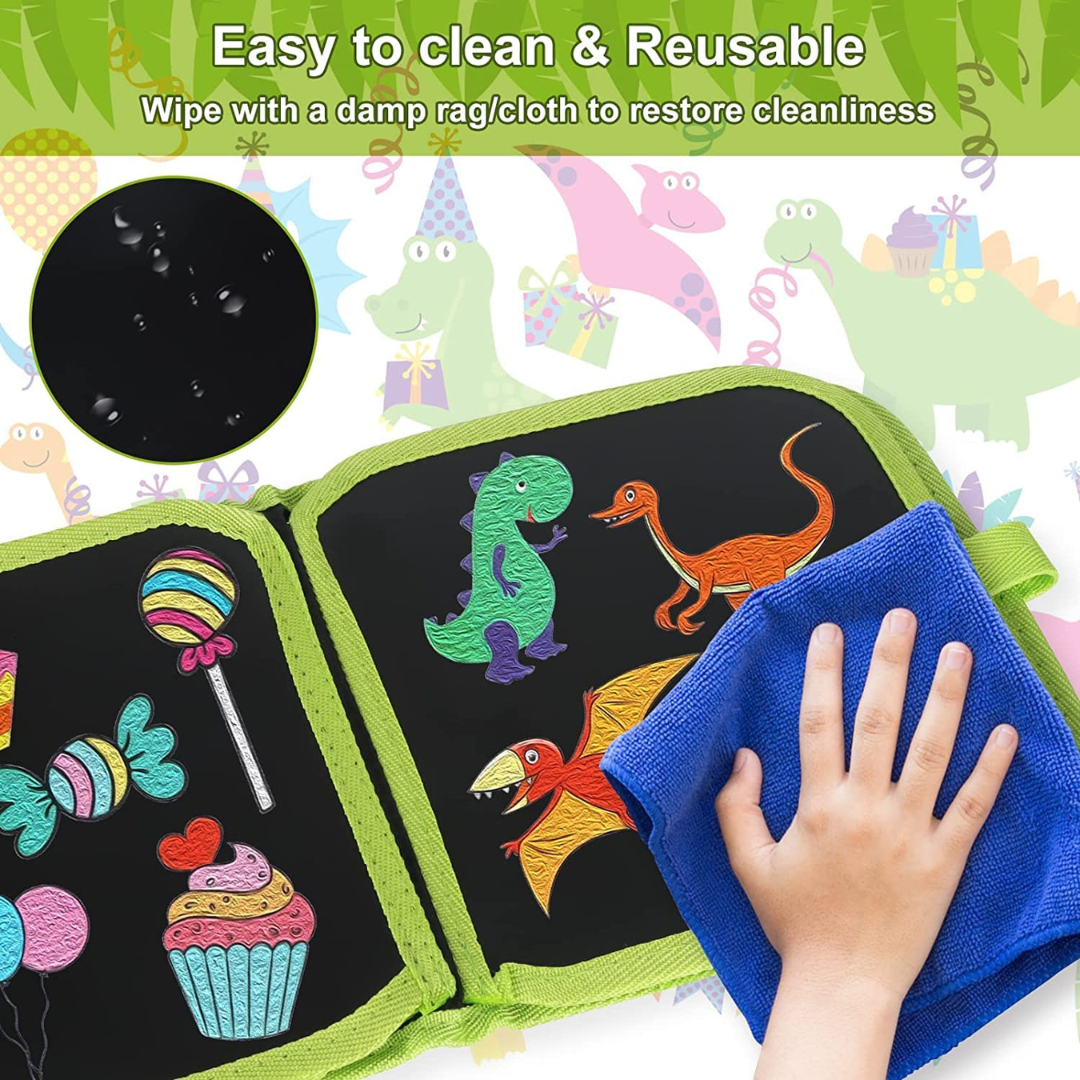 Set of 1 Plastic Reusable & Erasable Doodle Slate | Painting & Drawing Kit for Kids