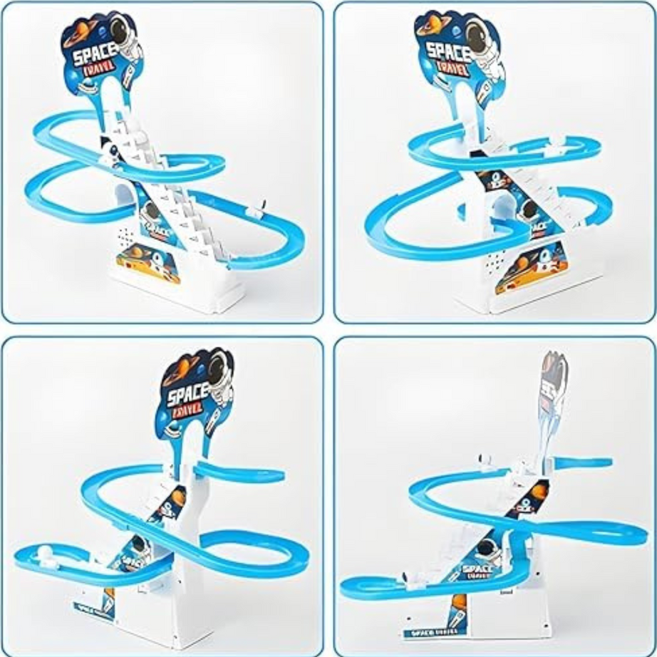 Slide Toy Set – Funny Automatic Stair-Climbing Race Track Set | KidsBestie