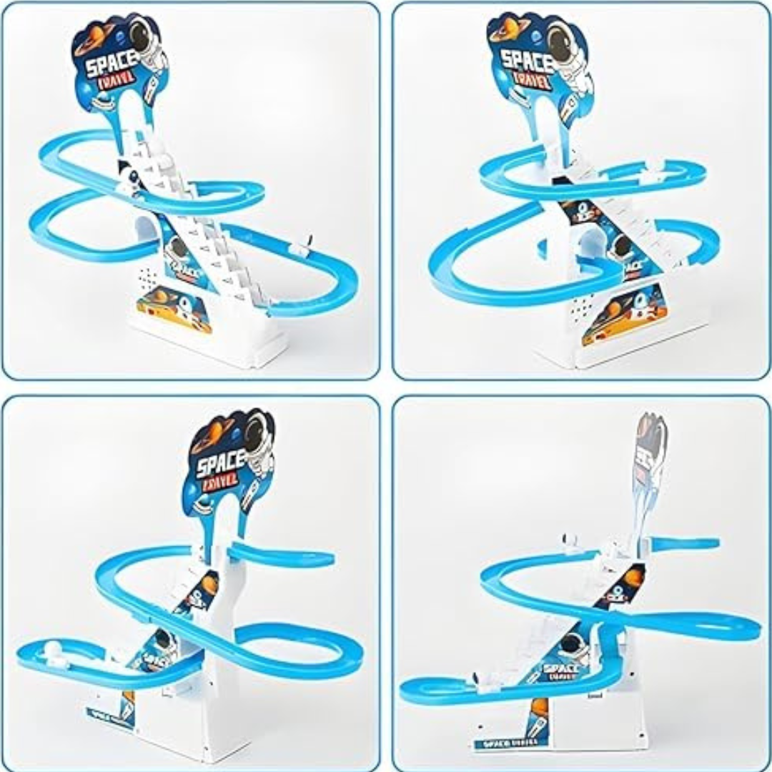 Slide Toy Set – Funny Automatic Stair-Climbing Race Track Set | KidsBestie