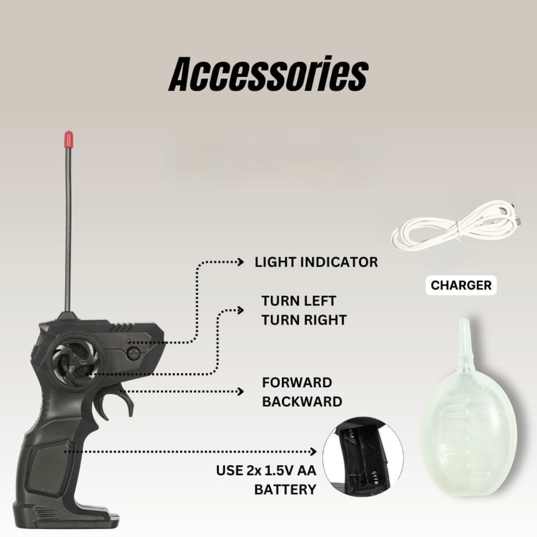 Rock Crawler RC Car with Alloy Body & Spray Effect – Power, Style & Thrill! (Random Colours)