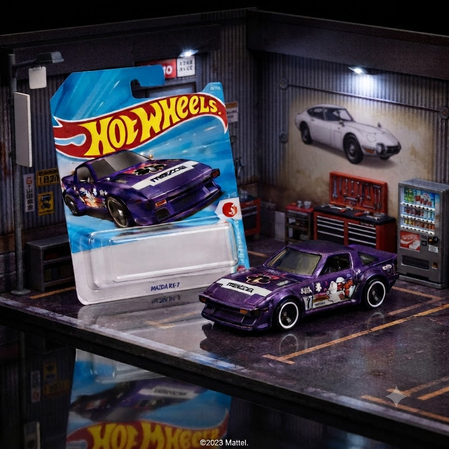 1+1 Hot Wheels Combo Purple Die-Cast Car Collection: Decidedly Go & Mazda RX-7