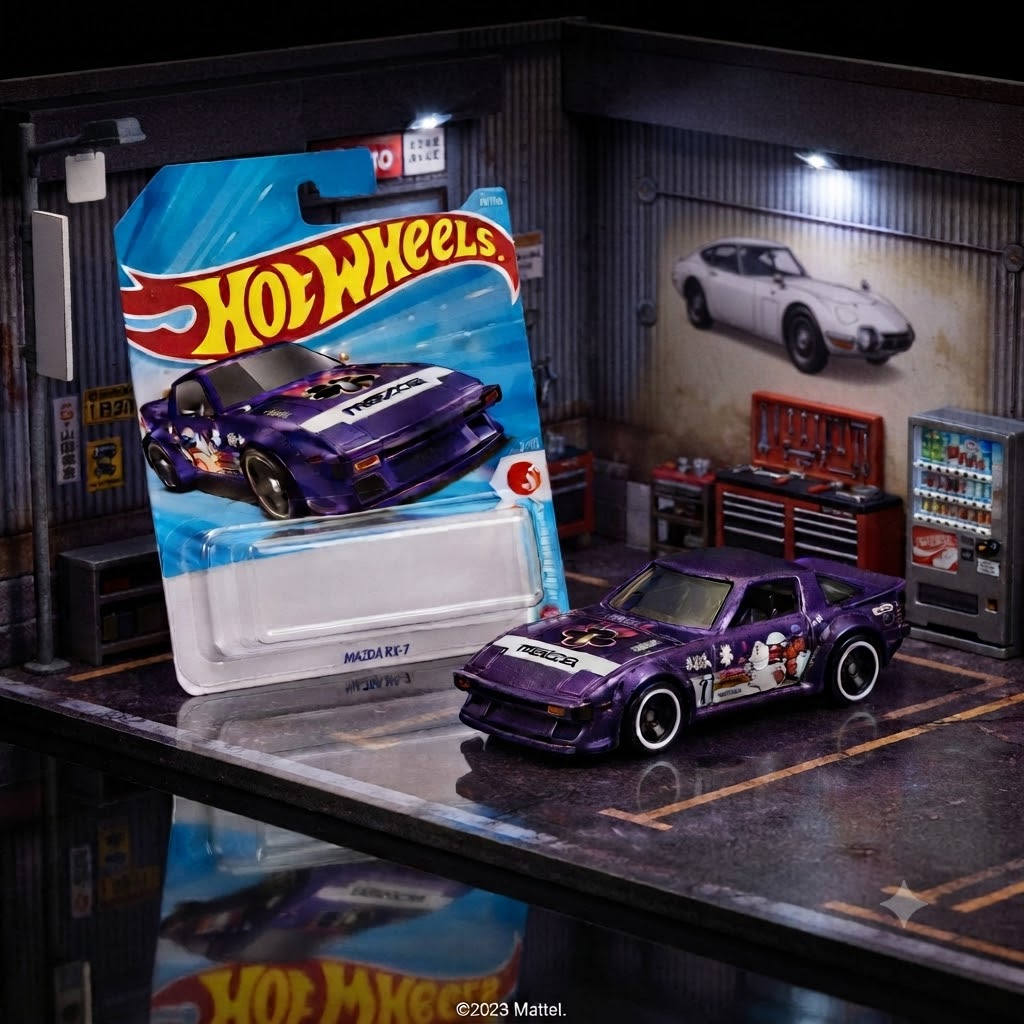 1+1 Hot Wheels Combo Purple Die-Cast Car Collection: Decidedly Go & Mazda RX-7