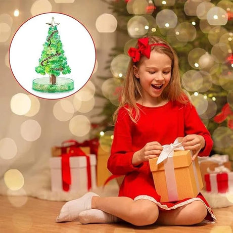 Self Growing Crystal Magic Christmas Tree - Free Accessories - 1 Pc