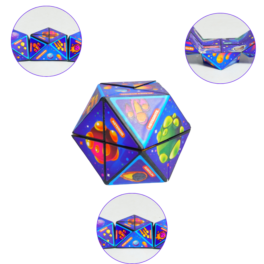 Magic Cube Space Exploration 5-in-1 Puzzle | Educational Learning Toy for Kids | Fun Solar System Adventure