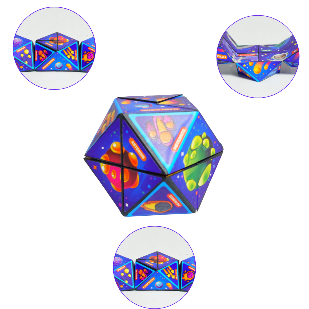 Magic Cube Space Exploration 5-in-1 Puzzle | Educational Learning Toy for Kids | Fun Solar System Adventure