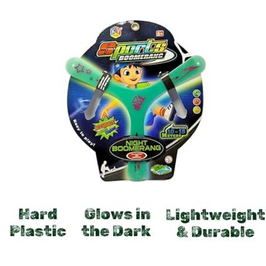 Glow in The Dark Sports Boomerang Flying Disc | Y-Shaped Spinner Toy 🌀 | Kids & Adults