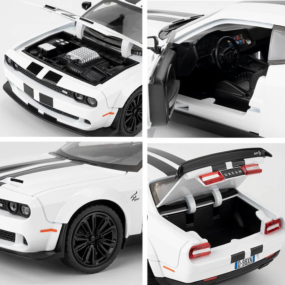 Premium 1:24 Die-Cast Dodge Challenger Car with All Door Opening and Sound – Best Valentine Gift