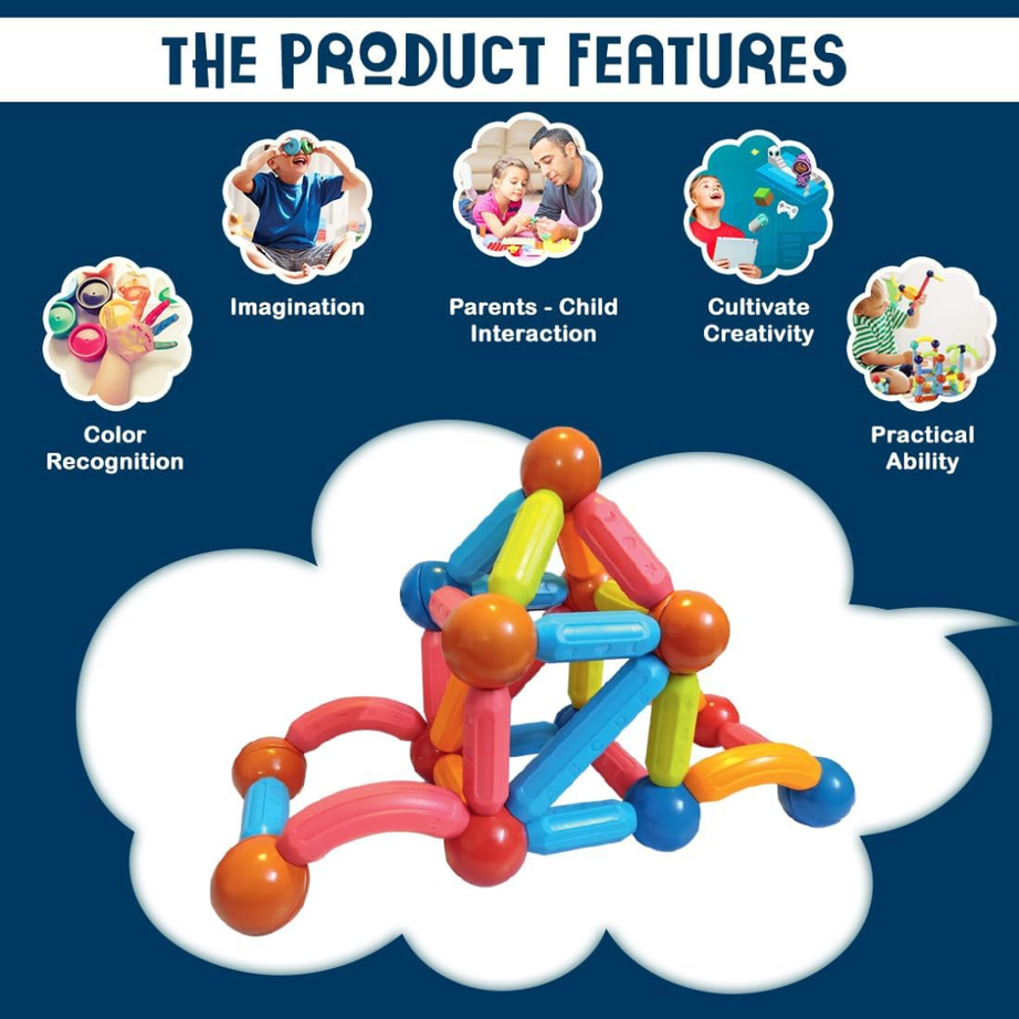 Magnetic Sticks – 42 Pcs | Build, Connect & Create