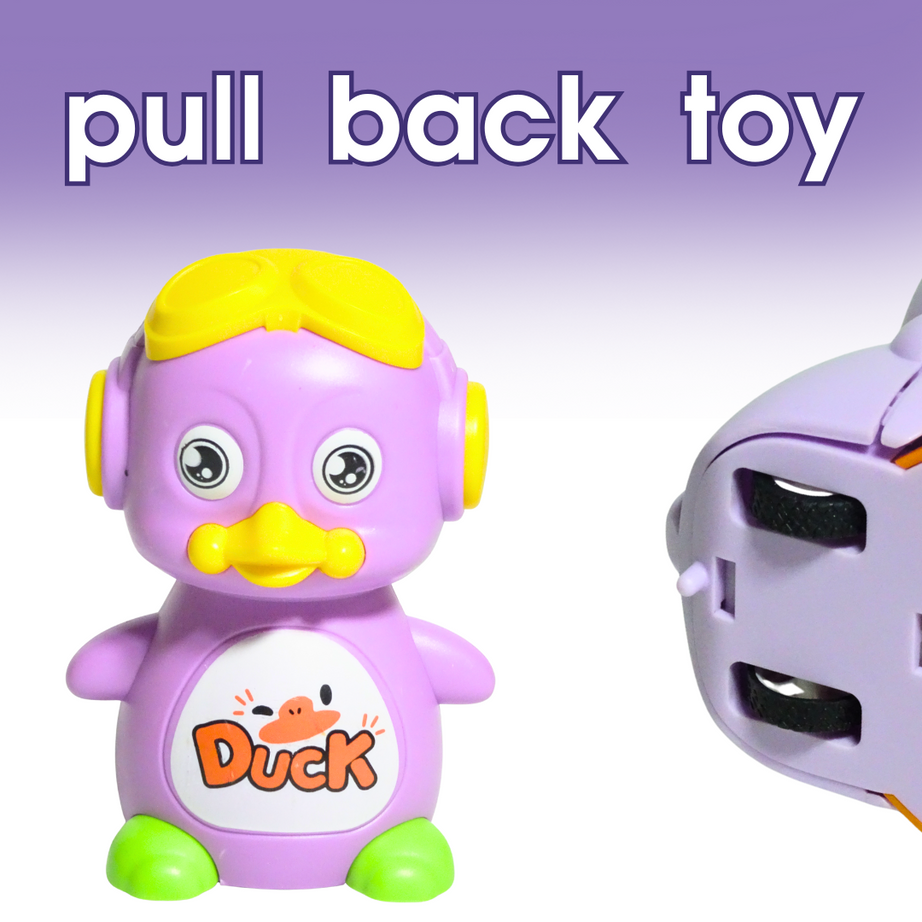 Duck Pull Back Toy for KIds (Random Colours)