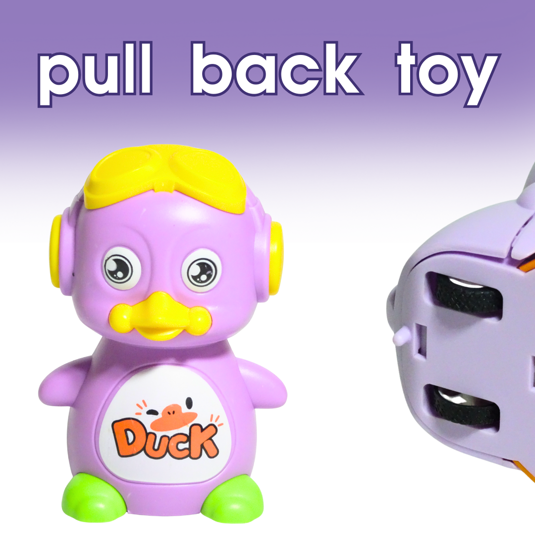 Duck Pull Back Toy for KIds (Random Colours)