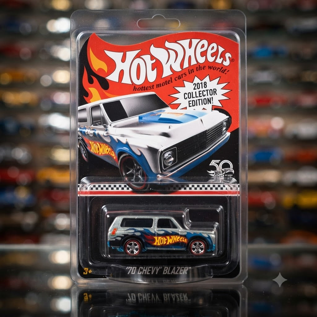 Hot Wheels 2018 Collector Edition '70 Chevy Blazer Die-Cast Vehicle (Unpackaged with Blister Card Backdrop)