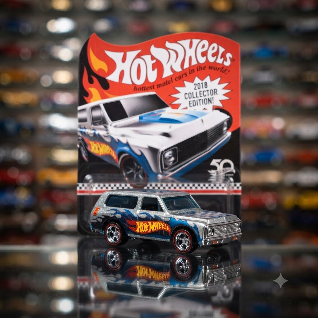 Hot Wheels 2018 Collector Edition '70 Chevy Blazer Die-Cast Vehicle (Unpackaged with Blister Card Backdrop)