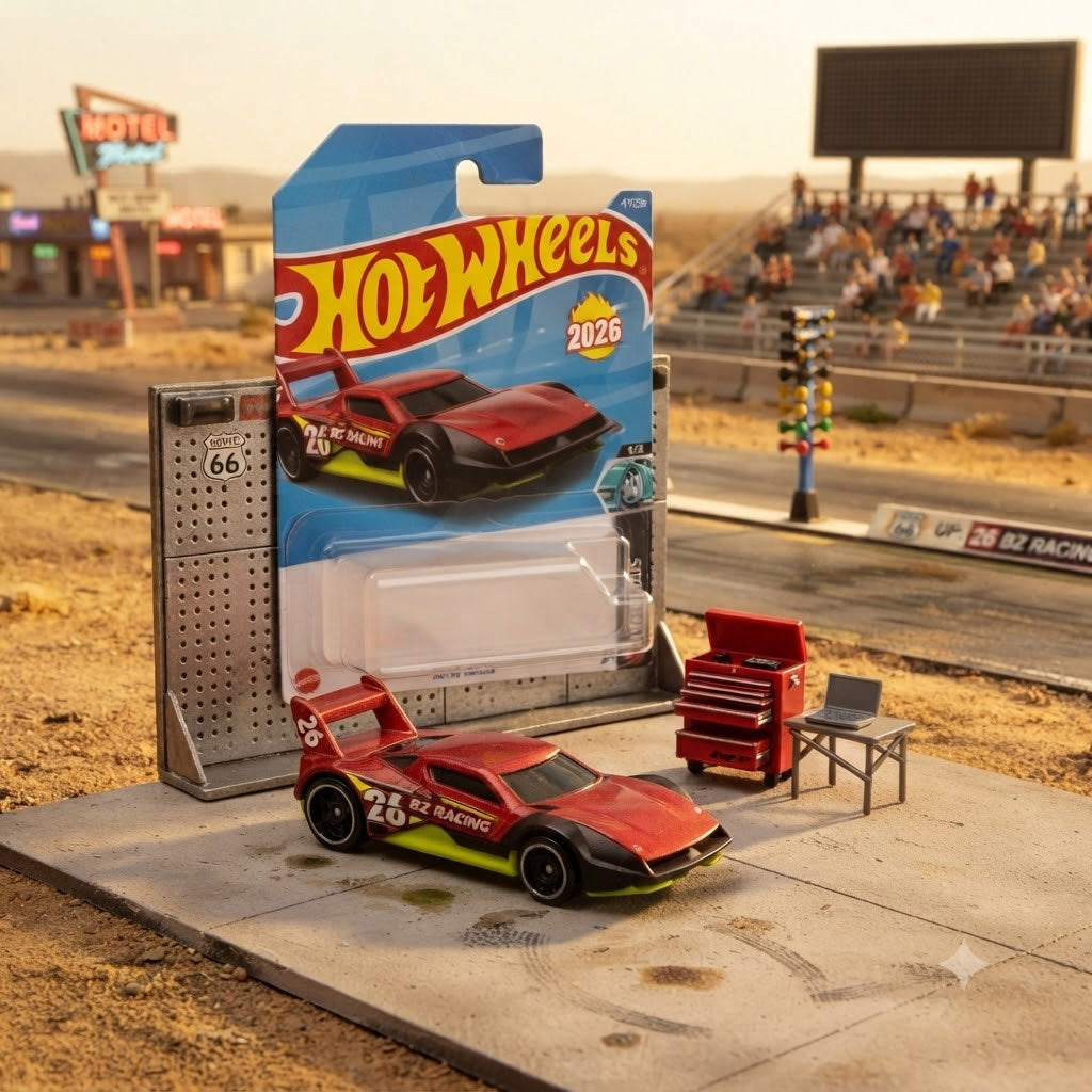 1+1 Hot Wheels Die-Cast Supercar Assortment: Bugatti Bolide & High-Tail Chaser Collectors Edition