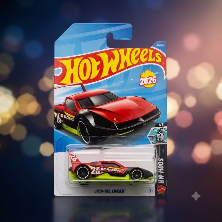 1+1 Hot Wheels Die-Cast Supercar Assortment: Bugatti Bolide & High-Tail Chaser Collectors Edition
