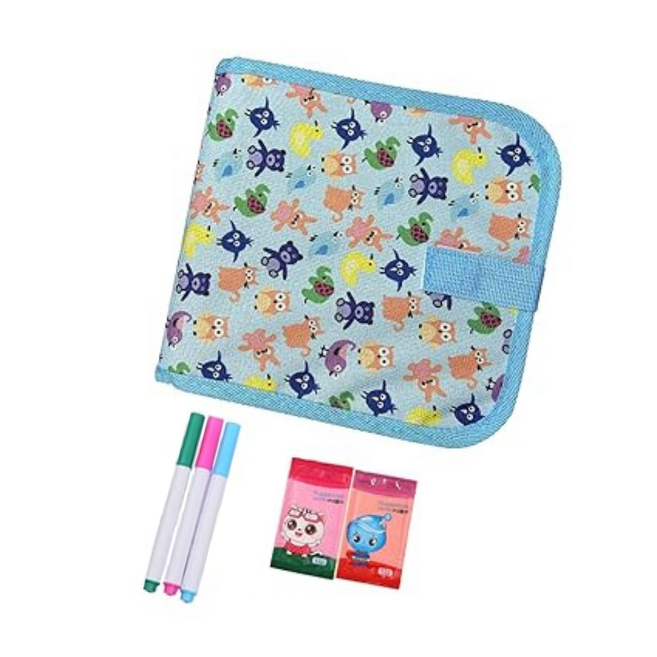 Set of 1 Plastic Reusable & Erasable Doodle Slate | Painting & Drawing Kit for Kids