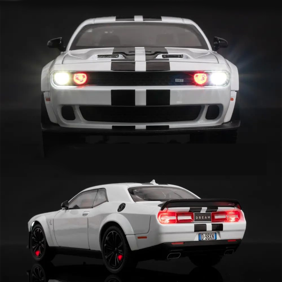 Premium 1:24 Die-Cast Dodge Challenger Car with All Door Opening and Sound – Best Valentine Gift