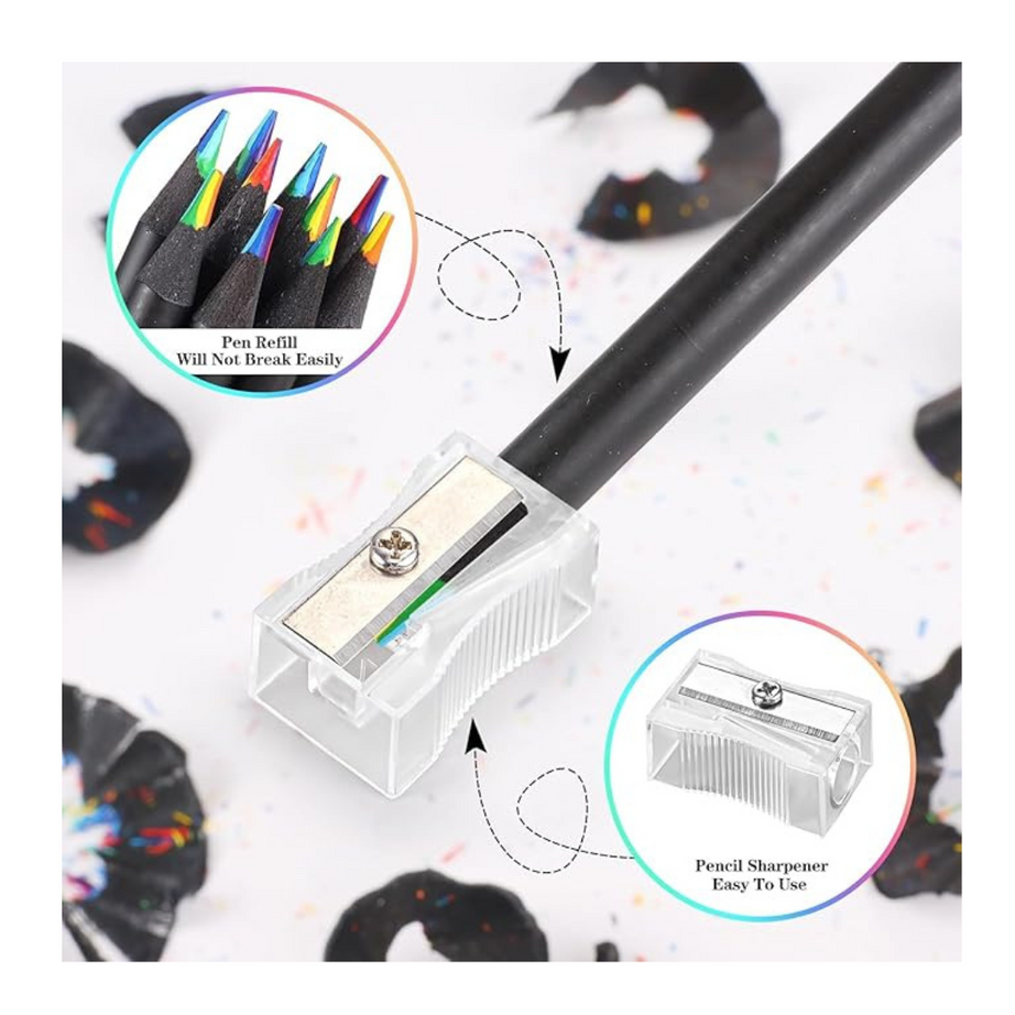 Kids bestie- 7 in 1 rainbow pencil for kids