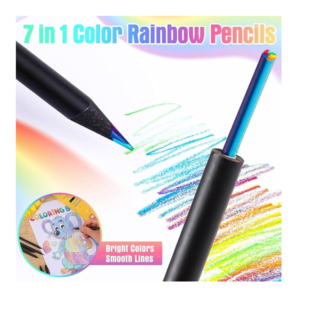Kidsbestie-7 in 1 Rainbow pencil 