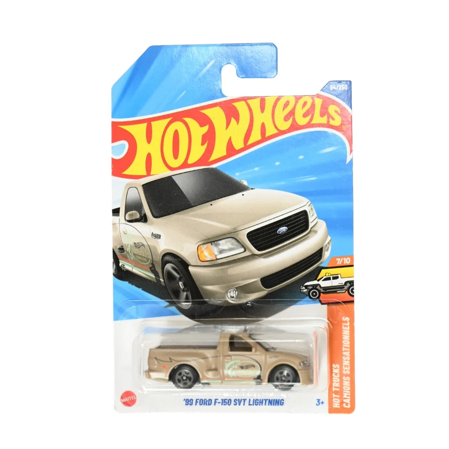 🔥🚗 Hot Wheels ’99 Ford F-150 SVT Lightning | Hot Trucks Series Die-Cast Car (1:64 Scale, 2025) 🚗🔥