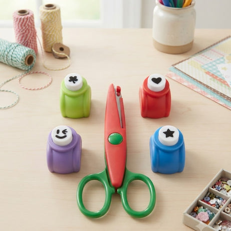 Kids DIY Creative Craft Punch and Pattern Scissors Set