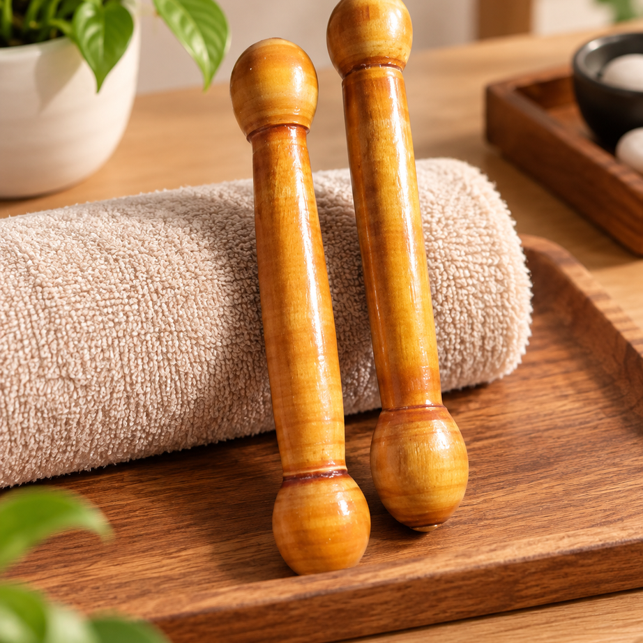 1 Piece Natural Wooden Baby Teether Sticks – Smooth Easy-Grip Teething Toy for Babies