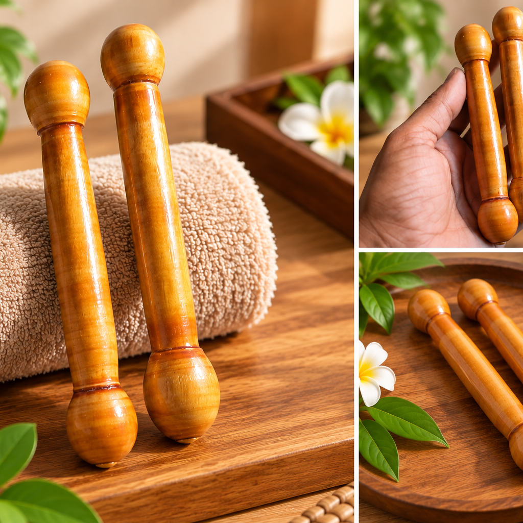 1 Piece Natural Wooden Baby Teether Sticks – Smooth Easy-Grip Teething Toy for Babies