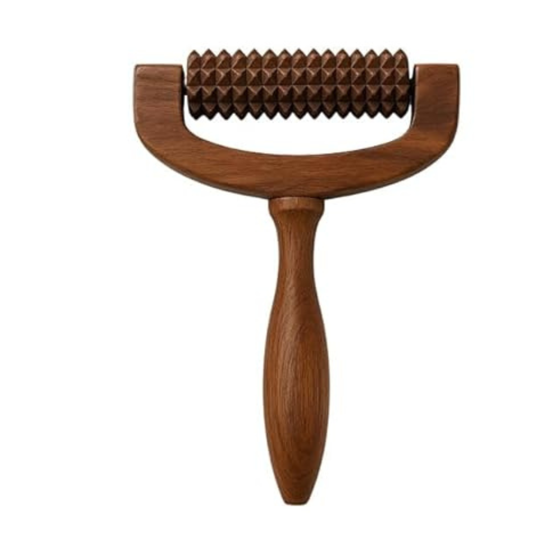 Wooden Body Massage Roller | Hand-Held Stress Relief Tool