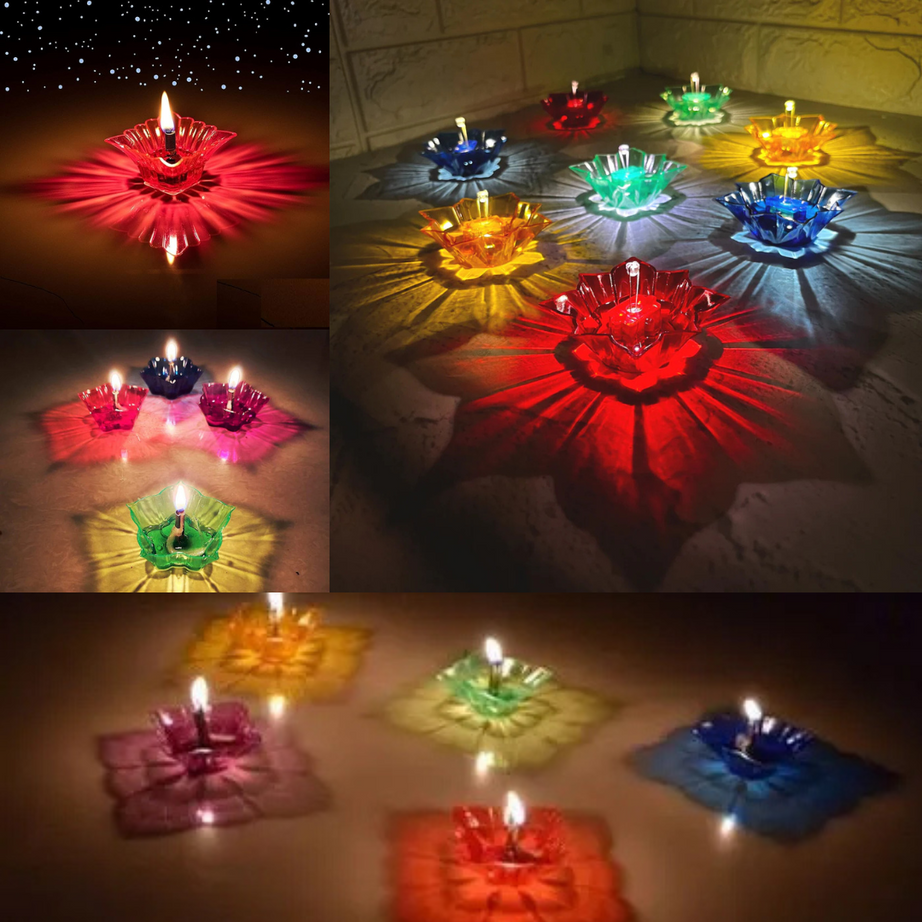 Diwali Colourful Diya of 12Pcs