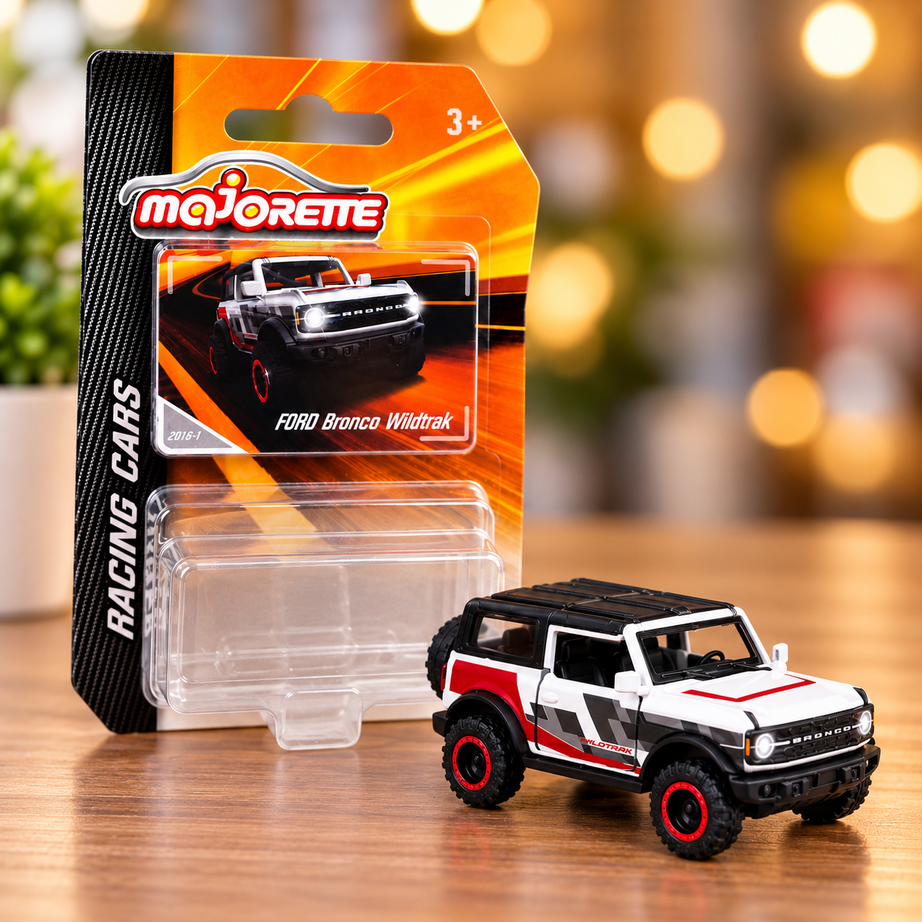 Majorette Ford Bronco Wildtrak Racing Cars Die-Cast Off-Road SUV Toy – Collectible Model Car