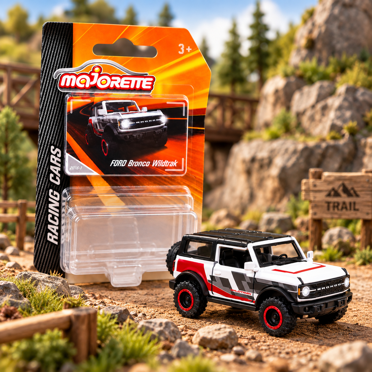 Majorette Ford Bronco Wildtrak Racing Cars Die-Cast Off-Road SUV Toy – Collectible Model Car