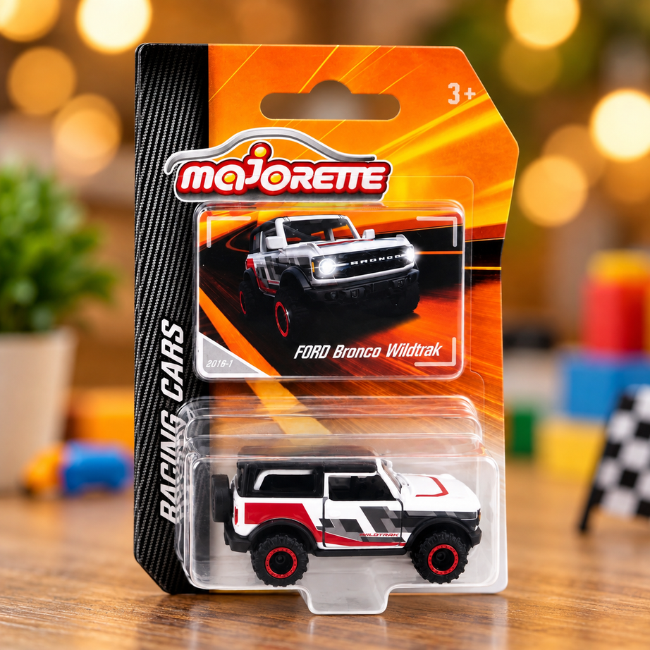 Majorette Ford Bronco Wildtrak Racing Cars Die-Cast Off-Road SUV Toy – Collectible Model Car