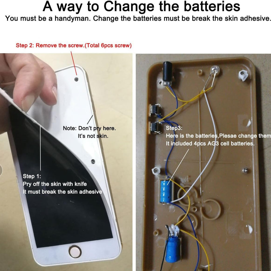 A counterfeit electronic device designed to look like an apple iphone