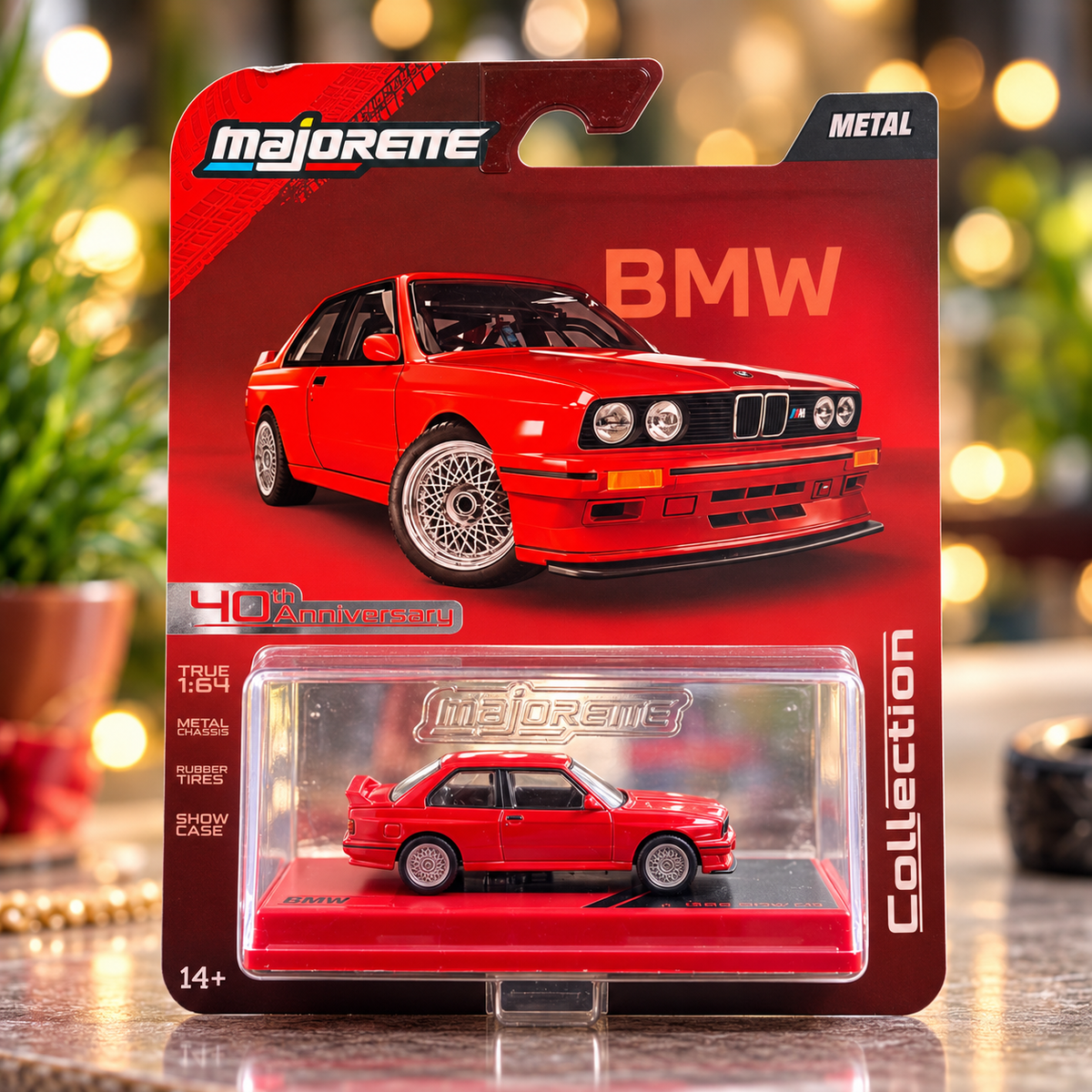 Majorette BMW M3 40th Anniversary 1:64 Die-Cast Collectible Car – Red