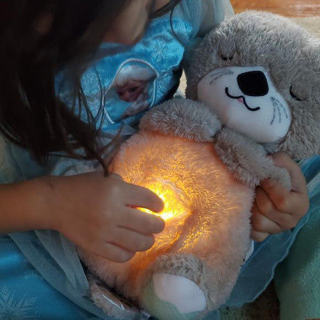 Kidsbestie-Breathing Teddy for Baby Sensory Sleep Lights Rhythmic SoftToy