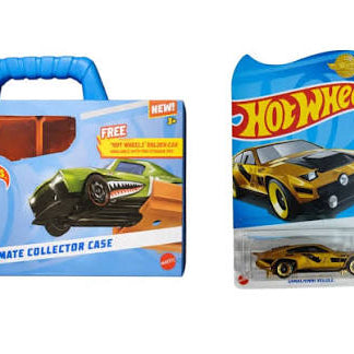 Hot Wheels Ultimate Collector Case & Bonus Golden Car Set